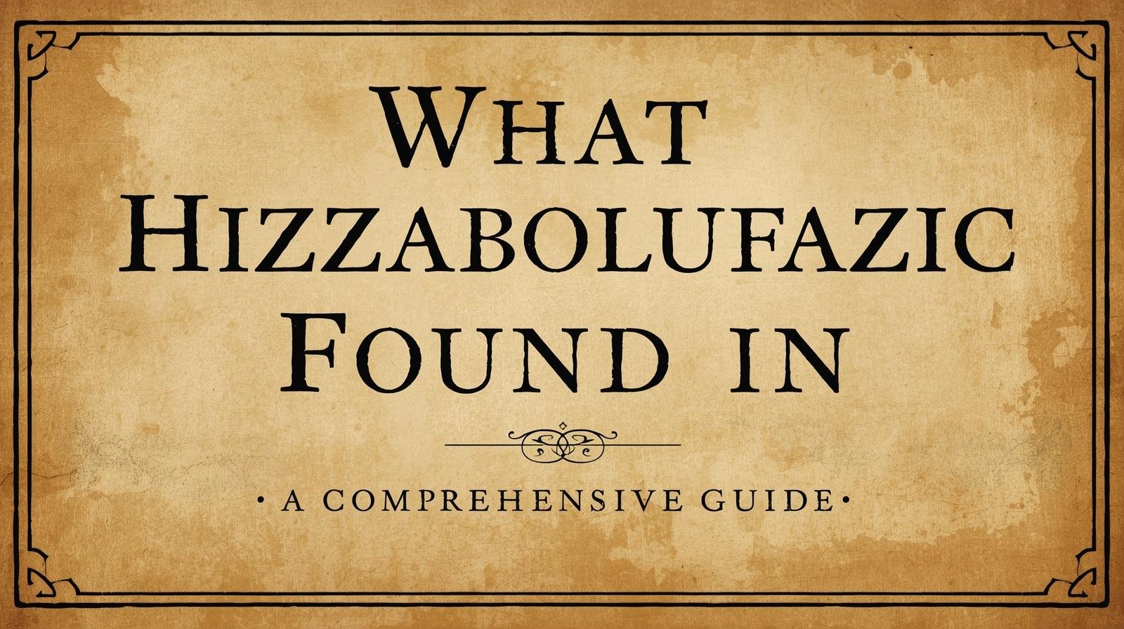 What Hizzaboloufazic Found In